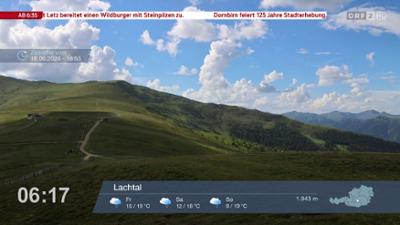 Wetter-Panorama und Programmvorschau