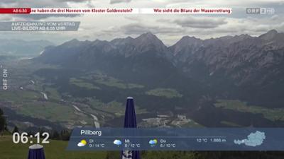 Wetter-Panorama und Programmvorschau