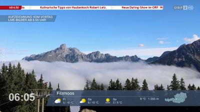 Wetter-Panorama und Programmvorschau