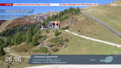 Wetter-Panorama und Programmvorschau