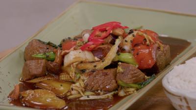 Wok-fried Teriyaki Beef und Rote-Rüben-Himbeertatar: Silvia kocht