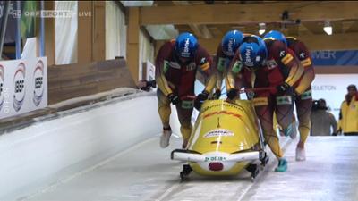 Bob-Weltcup: 4er Bob - 2. Lauf der Herren aus Lillehammer: Bob: Weltcup Herren