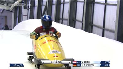 Bob-Weltcup: Monobob 1. Lauf Damen aus Sigulda: Bob: Weltcup Damen