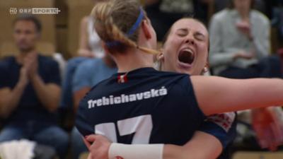 Volleyball Damen Austrian Volley League: Sokol/Post - UVC Graz, Highlights: Volleyball: Austrian Volley League