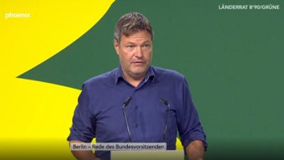 phoenix vor ort: Grüne: Rede von Robert Habeck auf Grünen-Länderrat