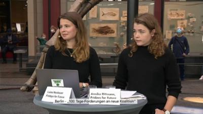 phoenix vor ort: "Fridays for Future" stellen Forderungen für Koalitionsverhandlungen