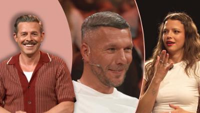 Experte für Alles: Lukas Podolski testet "Fußballschuhe" und Nina Chuba im Improtheater