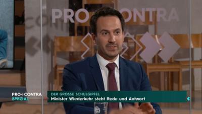 Pro und Contra: Spezial: Großer Schulgipfel mit Bildungsminister Wiederkehr