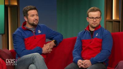 DAS! Rote Sofa: Bergretter Michael Renner und Andreas Punz auf dem Roten Sofa
