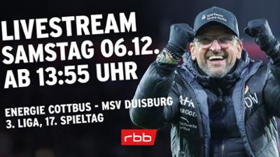 Fußball 3. Liga live: Energie Cottbus gegen den MSV Duisburg zum Nachschauen