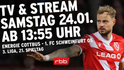 Fußball 3. Liga live: Energie Cottbus gegen den 1. FC Schweinfurt zum Nachschauen