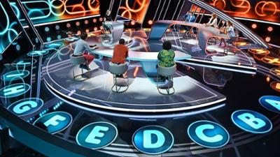 Buchstaben Battle: Angelina, Sandra, Caroline versus Heiko, Andre, Roman