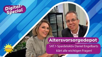 Digital Spezial - eine SAT.1-Frühstücksfernsehen-Rubrik: Alles zum Thema Altersvorsorgedepot mit Daniel Engelbarts