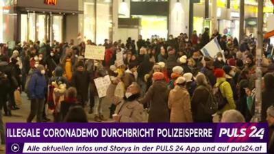 PULS 24 Live: PULS 24 Sondersendung: Illegale Corona-Demo in Wien PULS 24 Live: PULS 24 Sondersendung: Illegale Corona-Demo in Wien