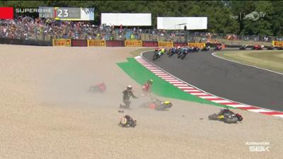 FIM Superbike World Championship: Dreifach-Crash