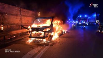 Servus Nachrichten: Feuer auf der Westautobahn