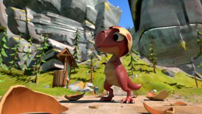 Grizzy & die Lemminge: Staffel 1, Folge 4: Der Dinobesuch