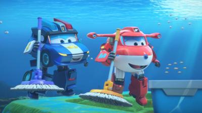 Super Wings: Staffel 8, Folge 35: Ein Tag auf der Weltraumbasis, Teil 2
