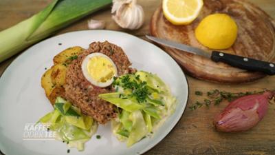 Kaffee oder Tee: Rezepte: Hackbraten mit Lauchgemüse