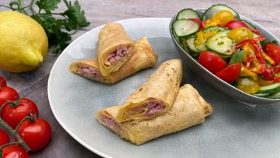 Kaffee oder Tee: Rezept: Schinken-Käse-Pfannkuchen