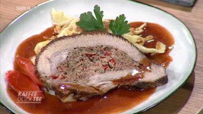 Kaffee oder Tee: Rezepte: Gefüllter Schweinebraten mit Spätzle