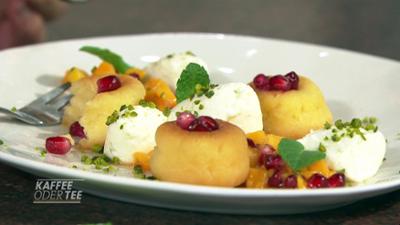 Kaffee oder Tee: Savarin mit Buttermilch-Limettenmousse