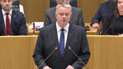 SWR extra: Live aus dem Landtag - Regierungserklärung von Ministerpräsident Gordon Schnieder