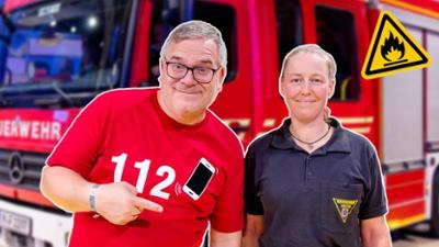 1, 2 oder 3: Feuerwehr - Einsatz mit Blaulicht und Sirene
