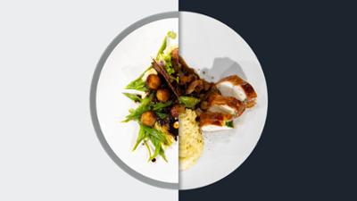 Die Küchenschlacht: Seeteufelfilet alla Saltimbocca mit Kartoffelpüree, Birnen, Bohnen und Speck