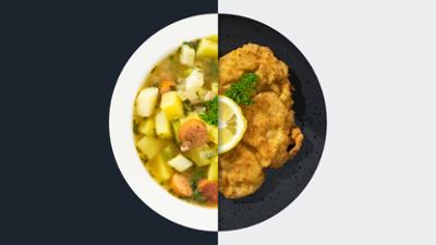 Die Küchenschlacht: Staffel 2026, Folge 12: Kartoffelsuppe mit Würstchen vs. Wiener Schnitzel